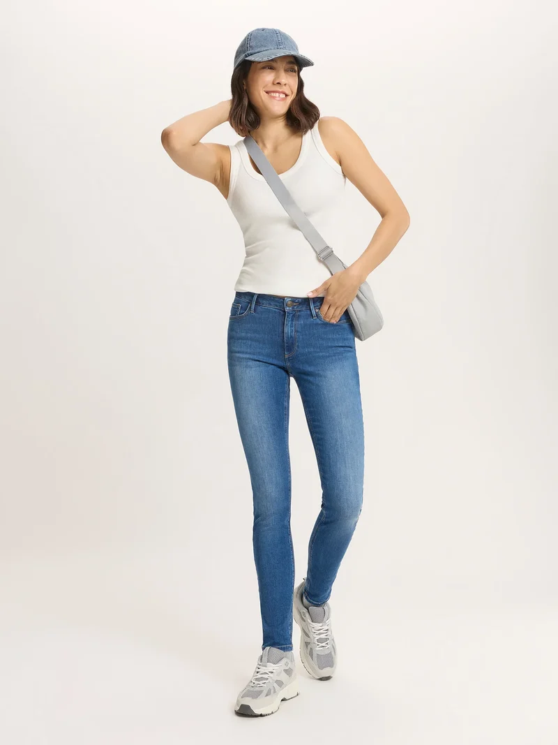 CROSS JEANS - ALAN, Skinny Fit, Mid-Waist, Mid Blue