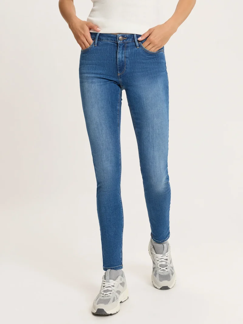 CROSS JEANS - ALAN, Skinny Fit, Mid-Waist, Mid Blue