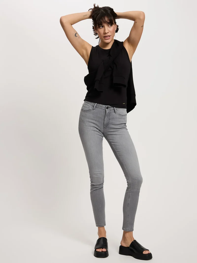 CROSS JEANS - ALAN, Skinny Fit, Mid-Waist, Anthracite