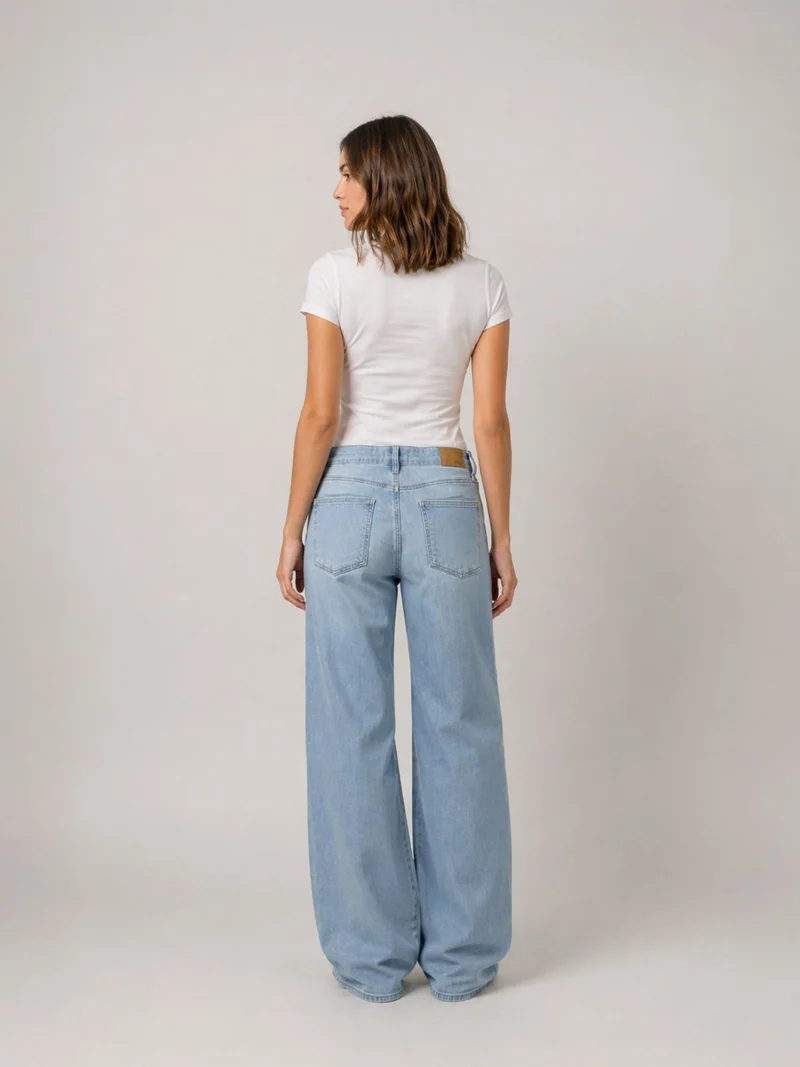 MAVI - Leila, Mid Waist, Baggy Barrel Jeans, Light Stretch Denim, Ice Brushed Str