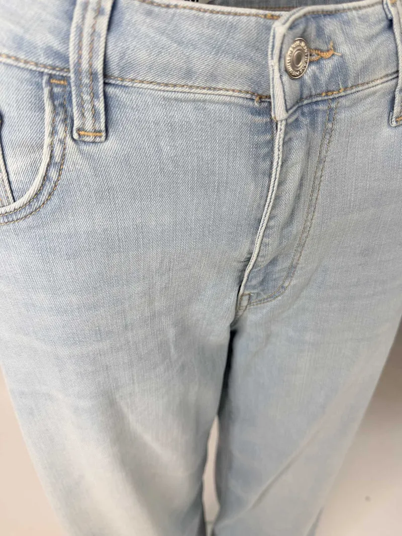 MAVI - Leila, Mid Waist, Baggy Barrel Jeans, Light Stretch Denim, Ice Brushed Str