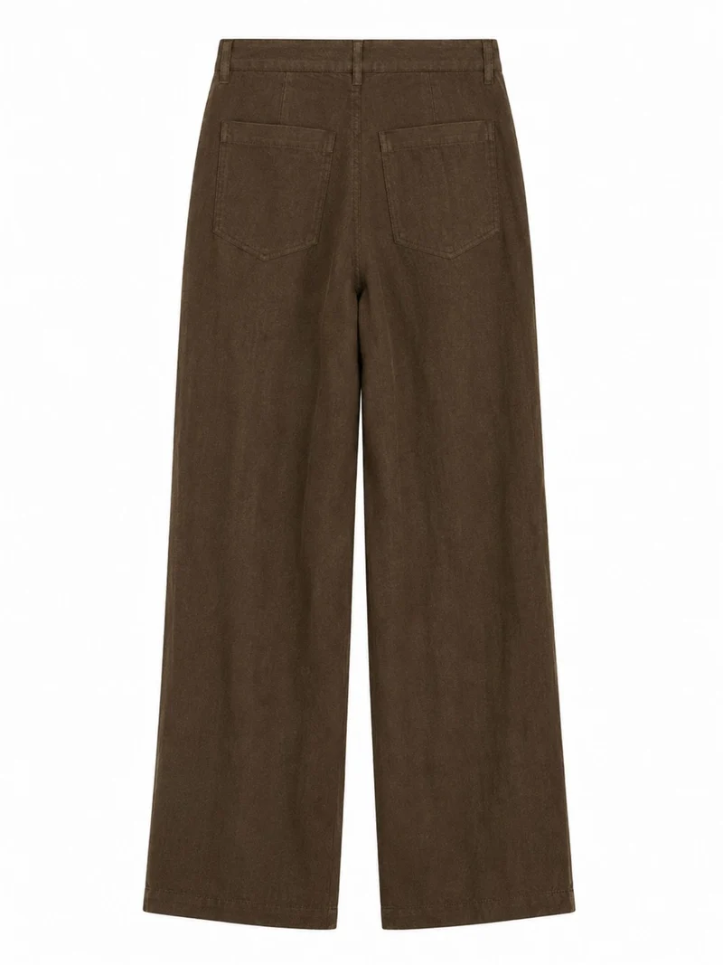 MAC - Nora, Leinenhose, High-Waist, Truffle Brown