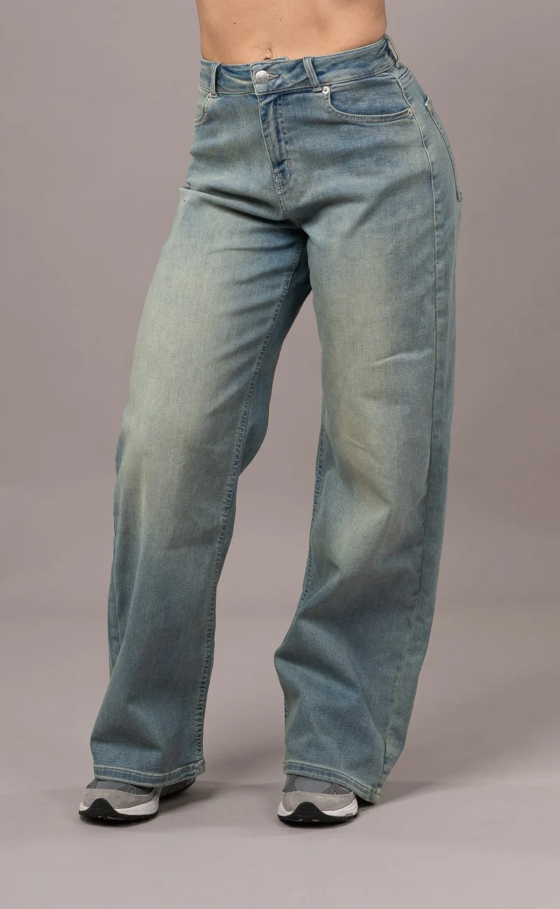 Womens Baggy Fitjeans - Distorted Blue