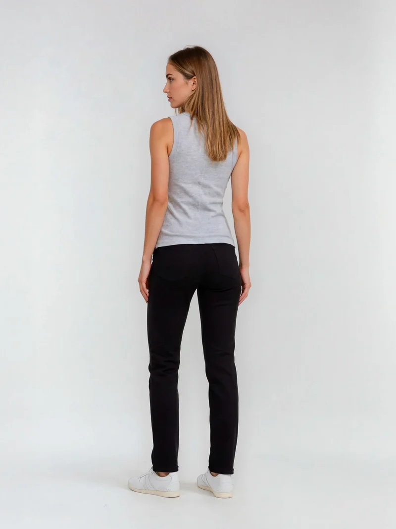MAC - MELANIE, Straight Fit, High-Waist, Black-Black