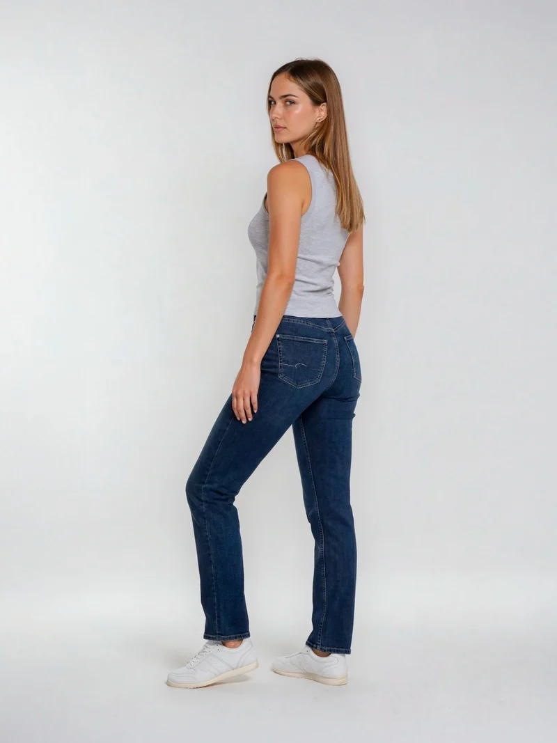 MAC - MELANIE, Straight Fit, High-Waist, New Basic Wash