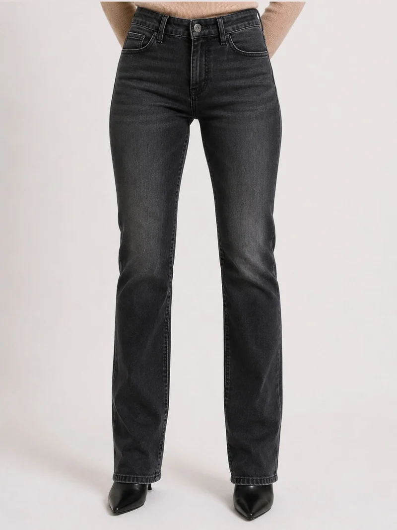 CROSS JEANS - ROSE Jeans, Straight Fit, Mid-Waist, Black