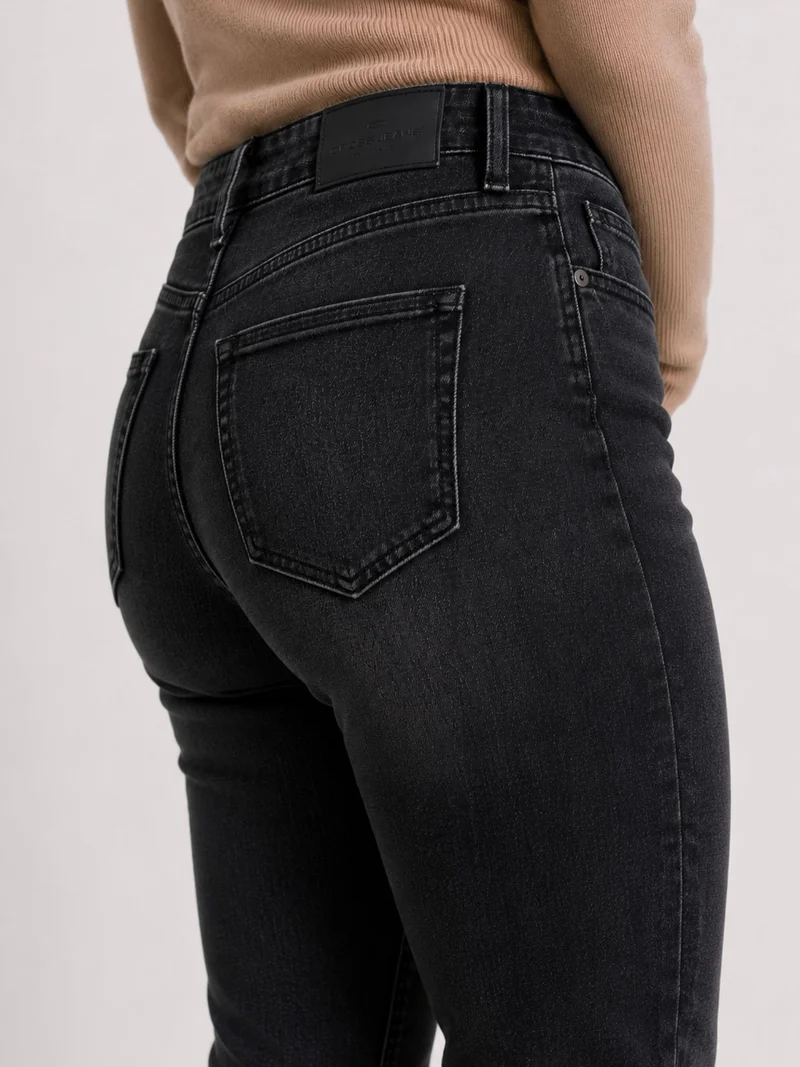 CROSS JEANS - ROSE Jeans, Straight Fit, Mid-Waist, Black