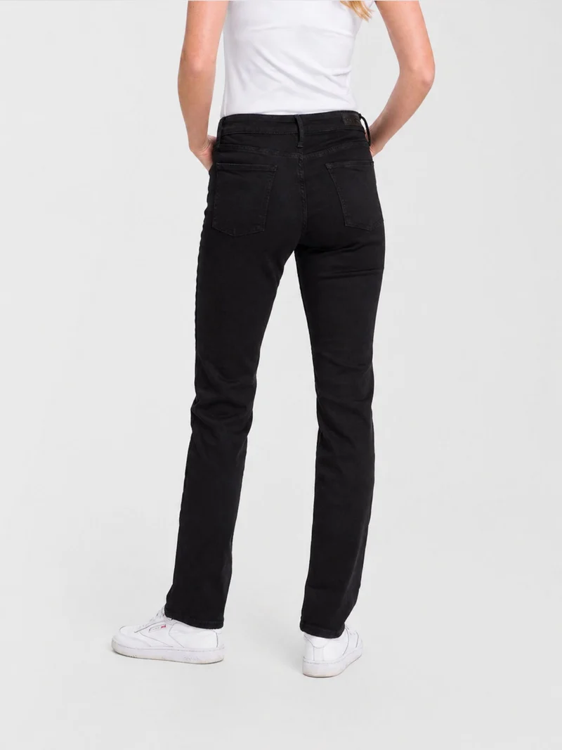 CROSS JEANS - ROSE Jeans, Straight Fit, Mid-Waist, Double Black
