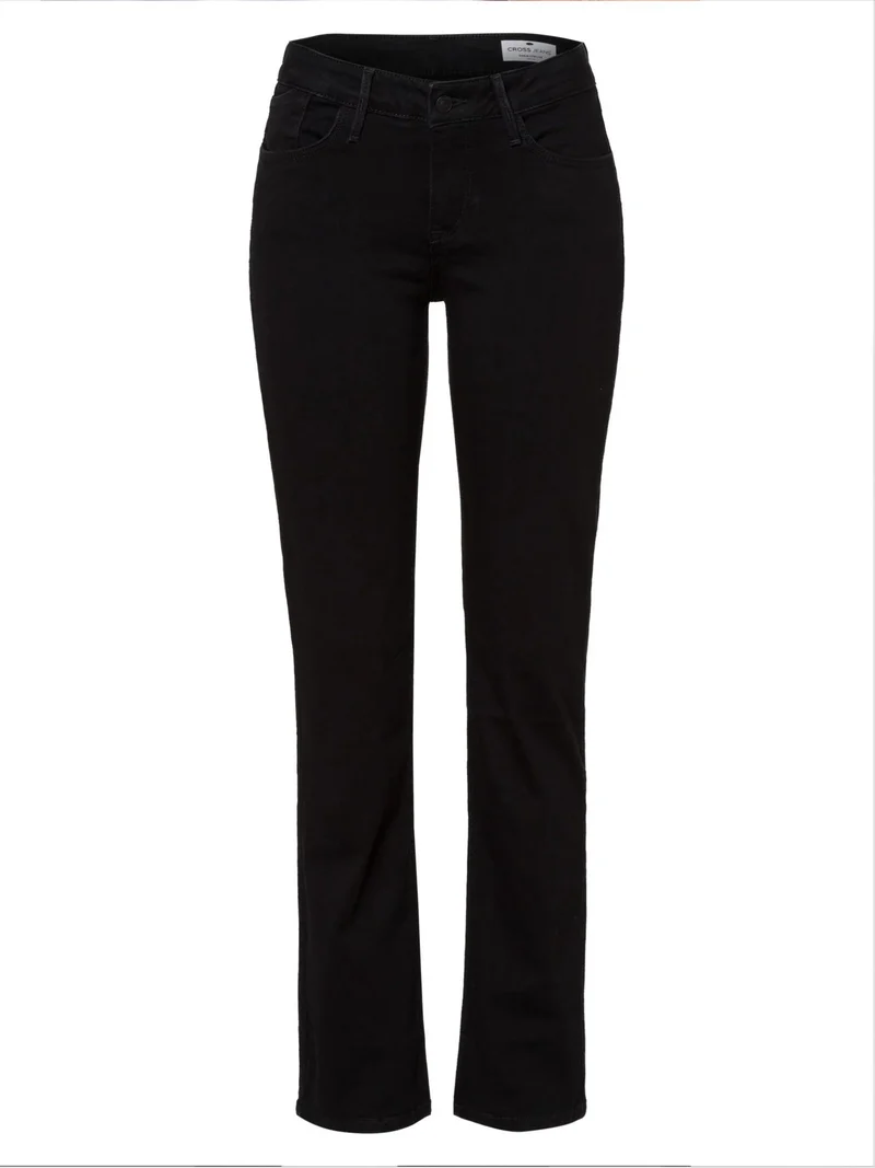 CROSS JEANS - ROSE Jeans, Straight Fit, Mid-Waist, Double Black