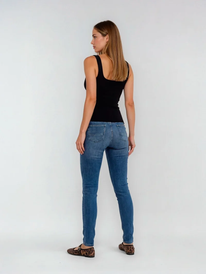 CROSS JEANS - ANYA Jeans, Slim Fit, Mid-Waist, New Dark Blue