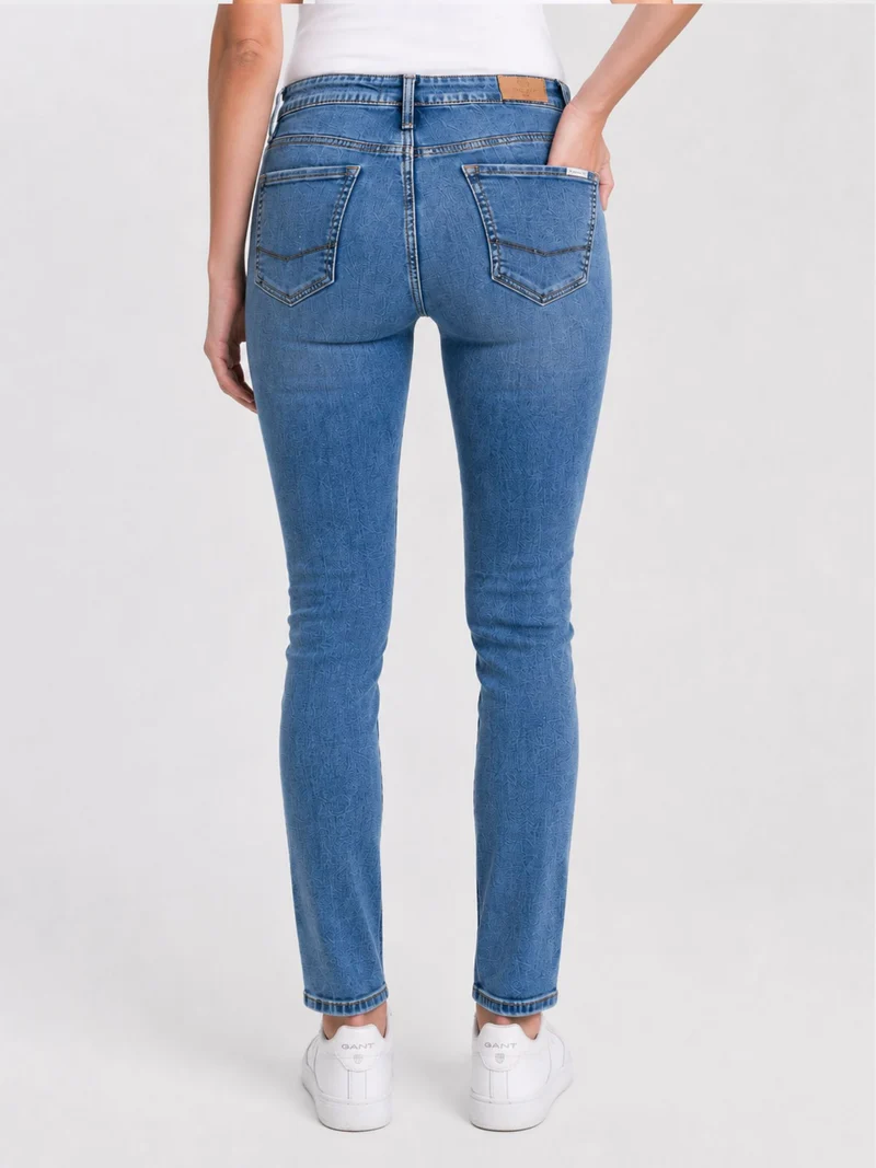 CROSS JEANS - ANYA Jeans, Slim Fit, High-Waist, Mid Blue