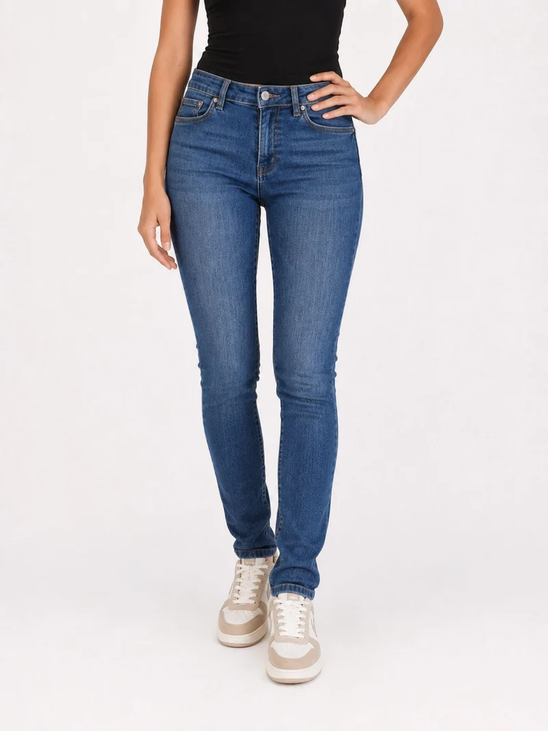 CROSS JEANS - ALAN, Skinny Fit, Mid-Waist, Sky Blue Used