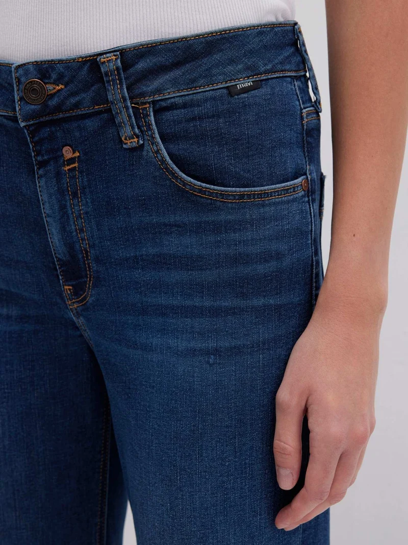 MAVI - IBIZA, Loose Straight, Mid-Waist, Dark Brushed