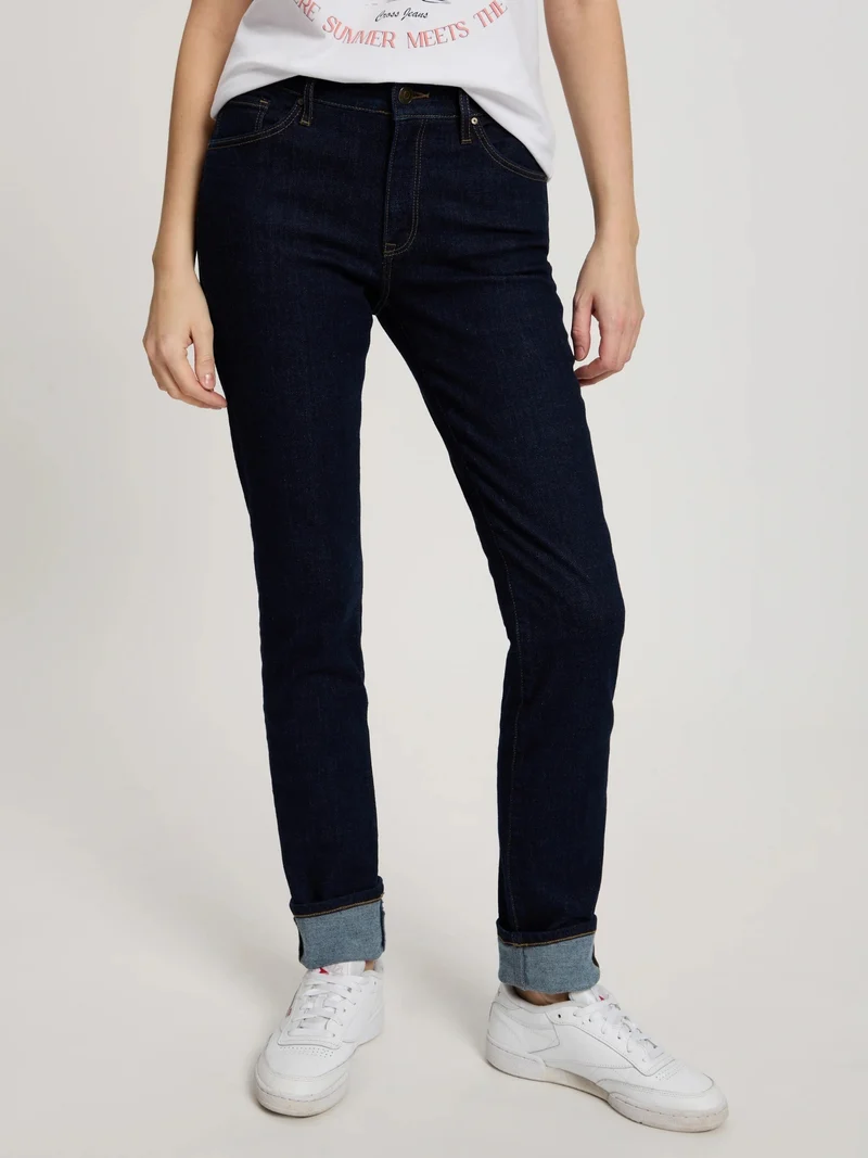 CROSS JEANS - ANYA Jeans, Slim Fit, High-Waist, Deep Blue
