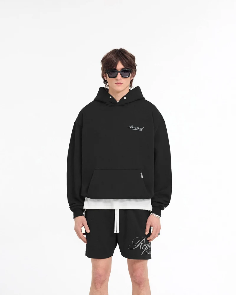 Represent Owners Club Script Hoodie - Black