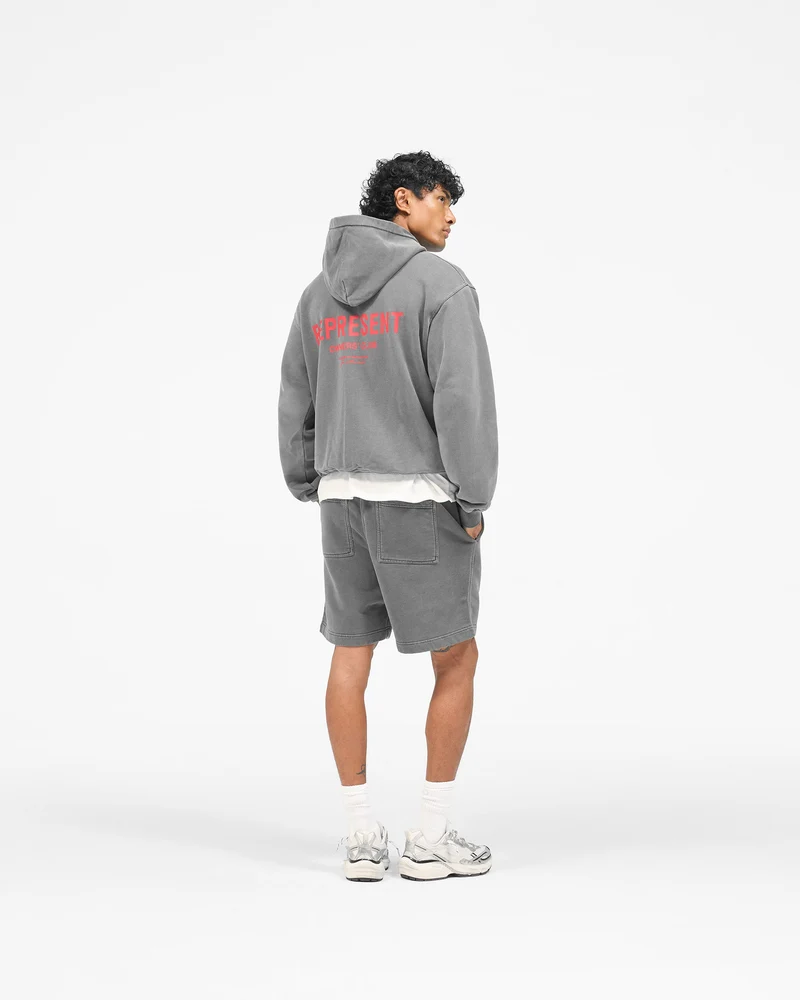 Represent Owners Club Zip Hoodie - Washed Black