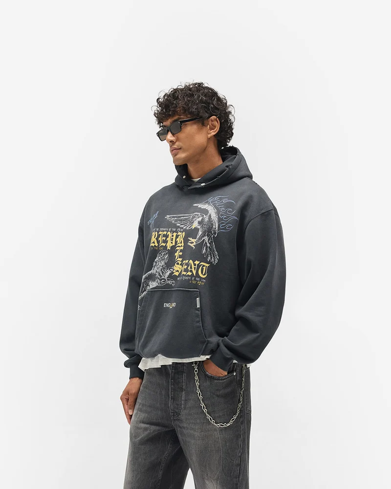 Enemy Hoodie - Washed Black