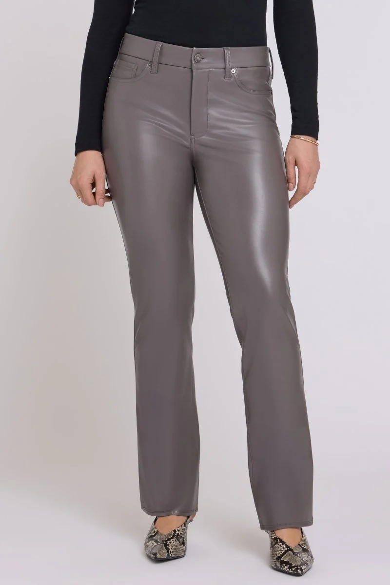 Faux Leather Marilyn Straight Sculpt-Her™ Pants | Falcon