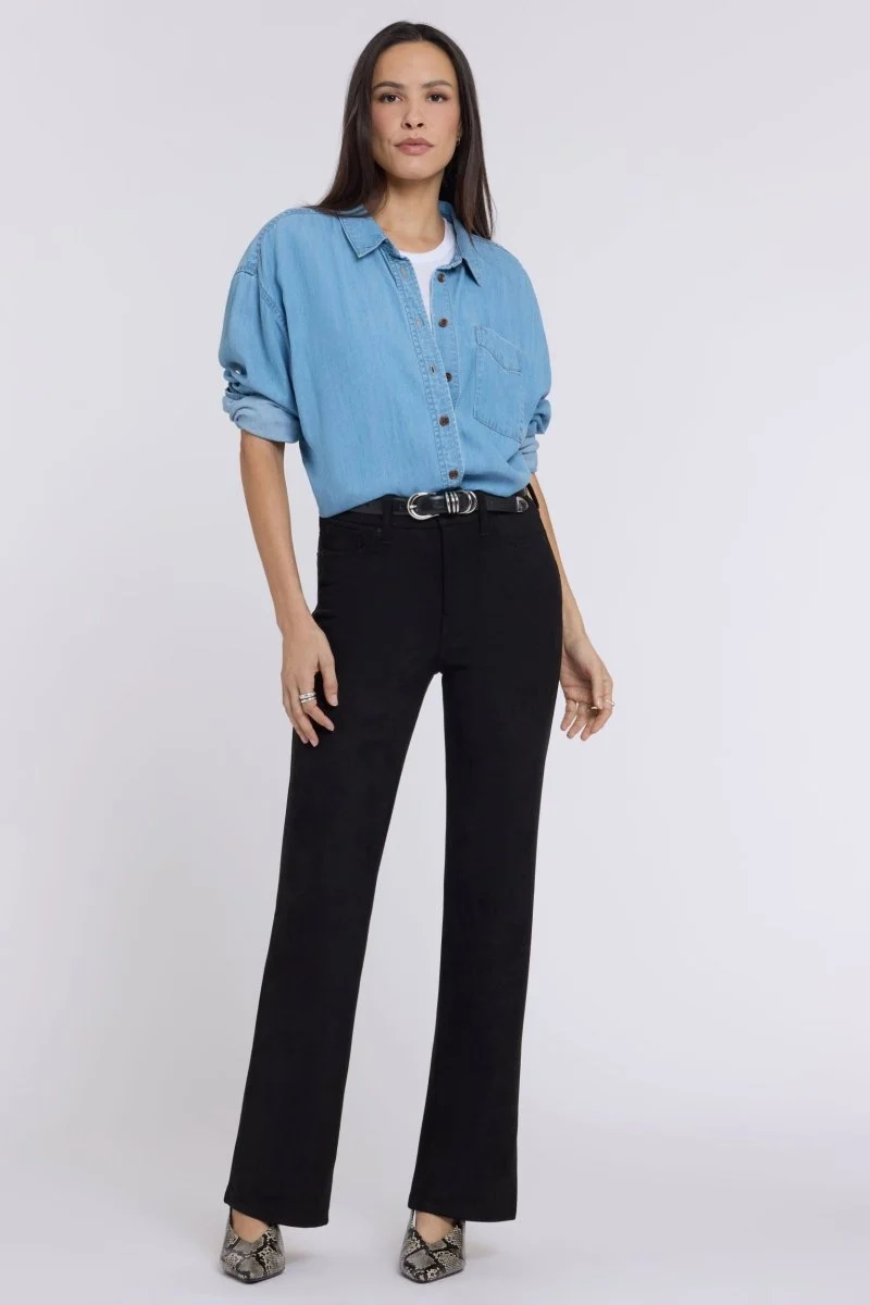 Brooklyn Bootcut Hose aus Velourslederimitat Sculpt-Her™ Kollektion | Black