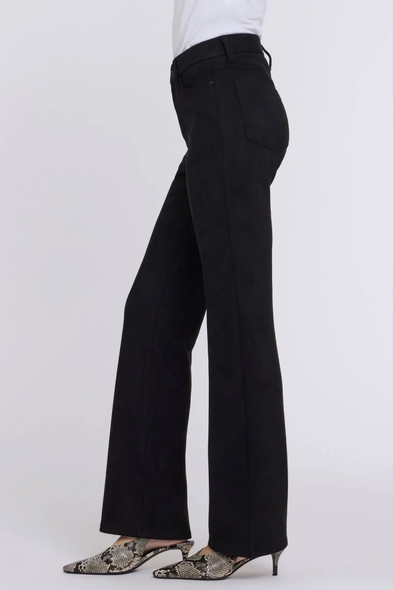 Brooklyn Bootcut Hose aus Velourslederimitat Sculpt-Her™ Kollektion | Black