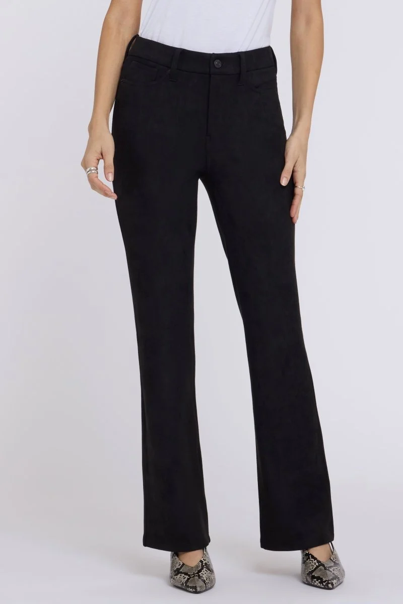 Brooklyn Bootcut Hose aus Velourslederimitat Sculpt-Her™ Kollektion | Black