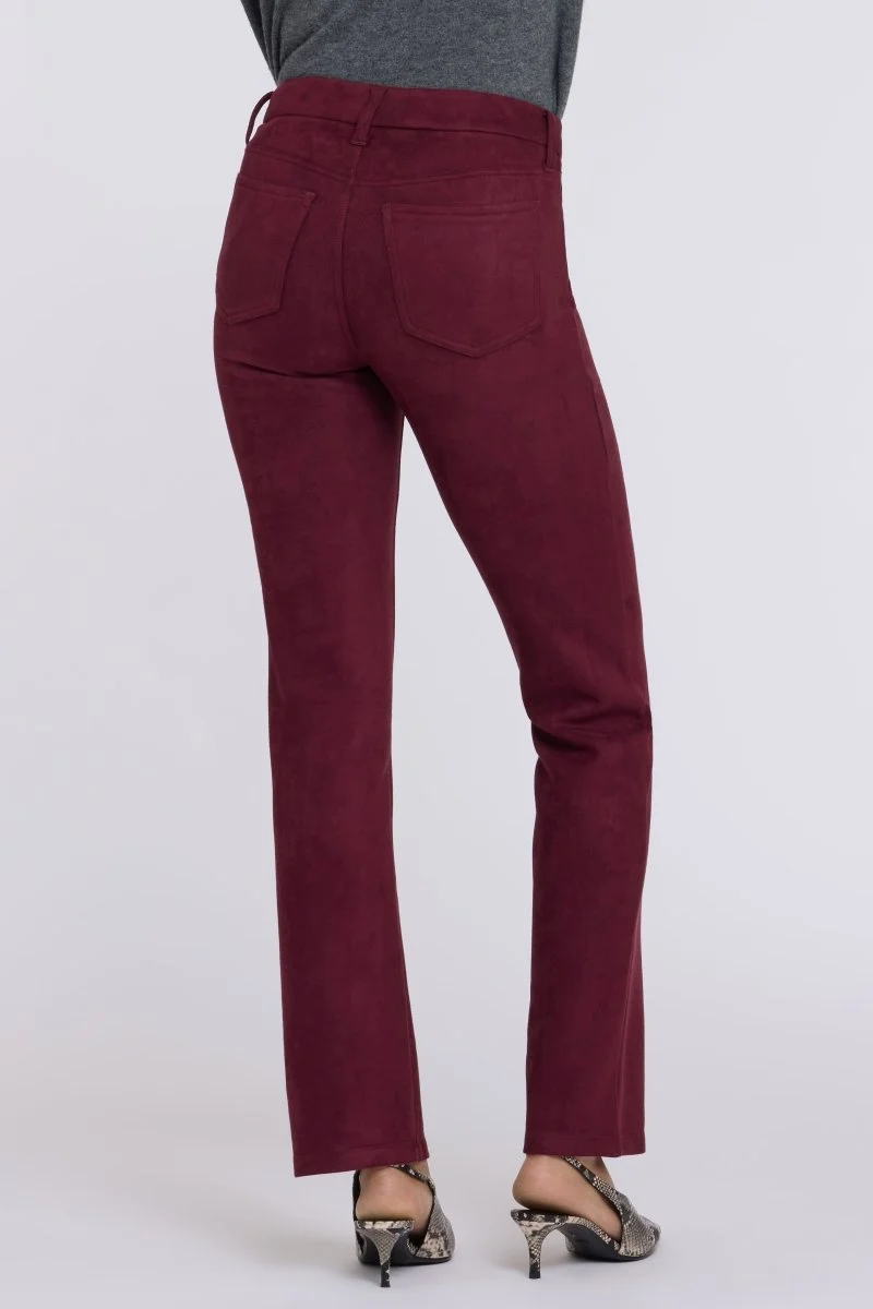 Marilyn Straight Hose aus Velourslederimitat – Sculpt-Her™ Kollektion | True Burgundy