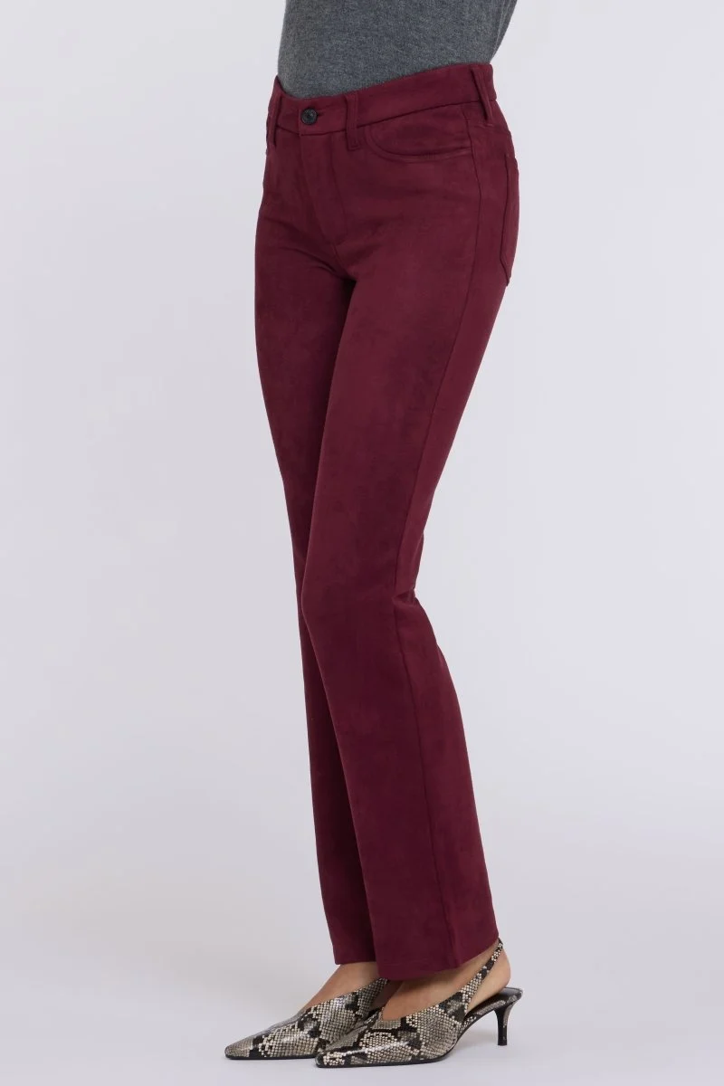 Marilyn Straight Hose aus Velourslederimitat – Sculpt-Her™ Kollektion | True Burgundy