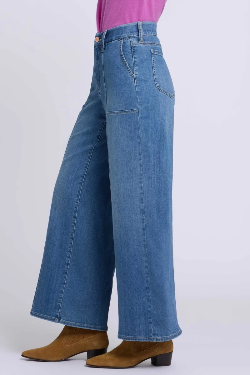 Waist-Match™ Simone Wide Leg Jeans Mit Hohem Bund | Redwood