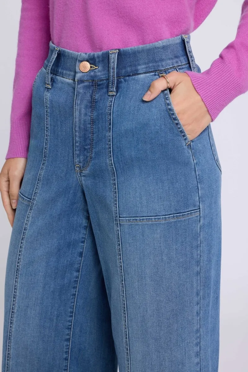 Waist-Match™ Simone Wide Leg Jeans Mit Hohem Bund | Redwood