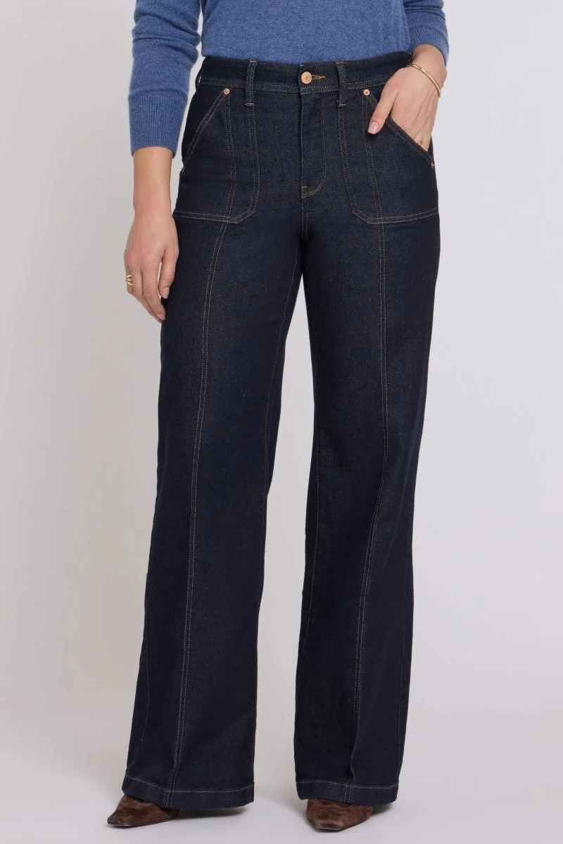 NYDJ Mia Palazzo Jeans Mit Hohem Bund | Rinse