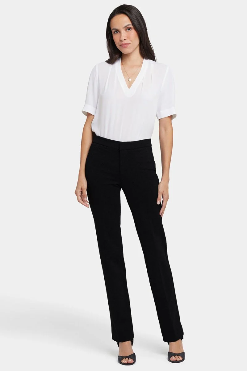 Slim Trouser Pants In Petite In Ponte KnitÜbersetzung:Slim Trouser Pants In Petite In | Black