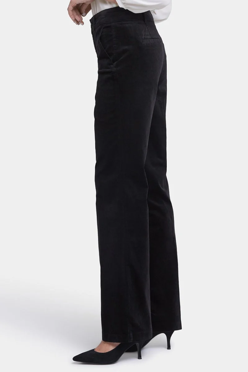 Straight Pants in Velveteen | Black