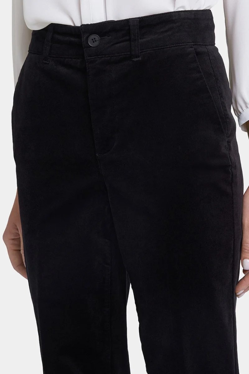 Straight Pants in Velveteen | Black