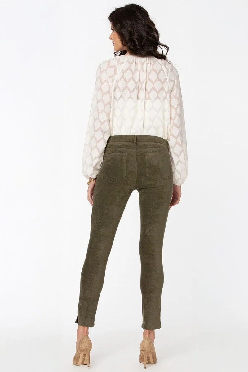 Alina Skinny Grünem Fake-Wildleder | Martini Olive