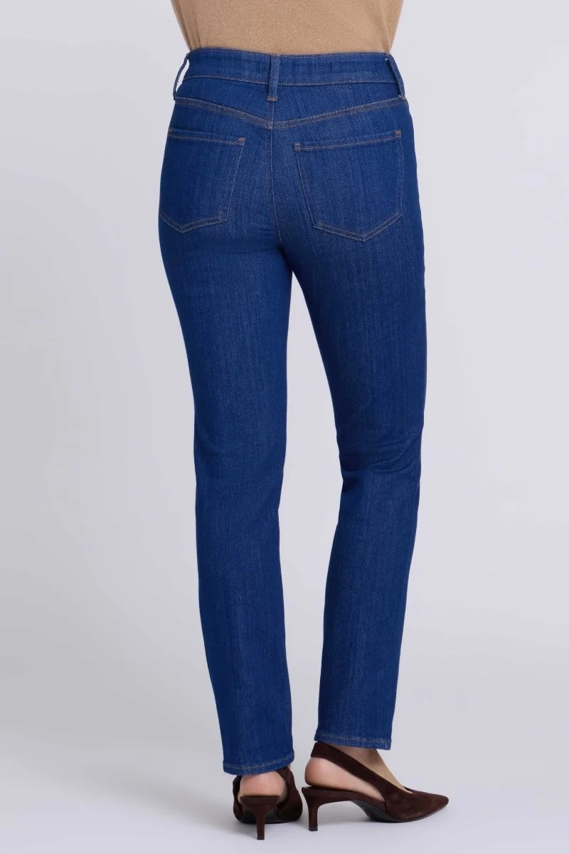 Sheri Slim Straight Jeans mit High Waist | Blue Rinse