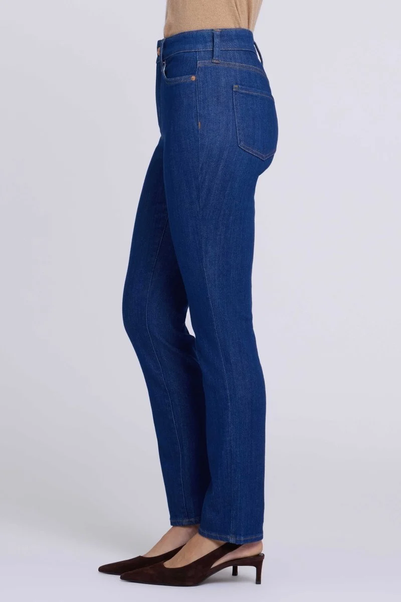 Sheri Slim Straight Jeans mit High Waist | Blue Rinse