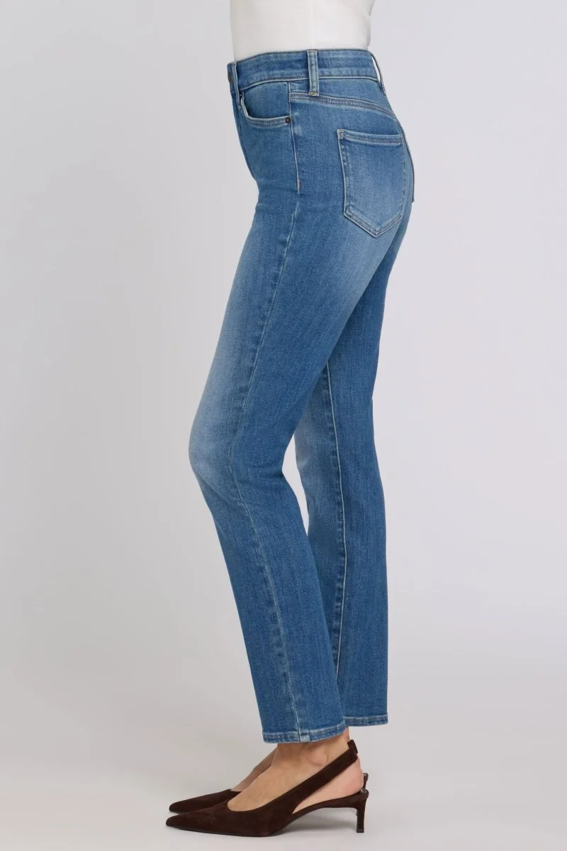 Sheri Slim Straight Jeans mit High Waist | Agave