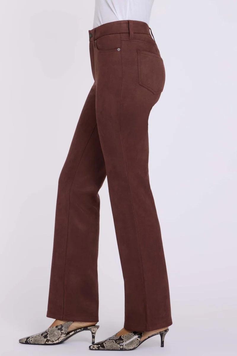 Brooklyn Bootcut Hose aus Velourslederimitat Sculpt-Her™ Kollektion | Chocolate Fondant