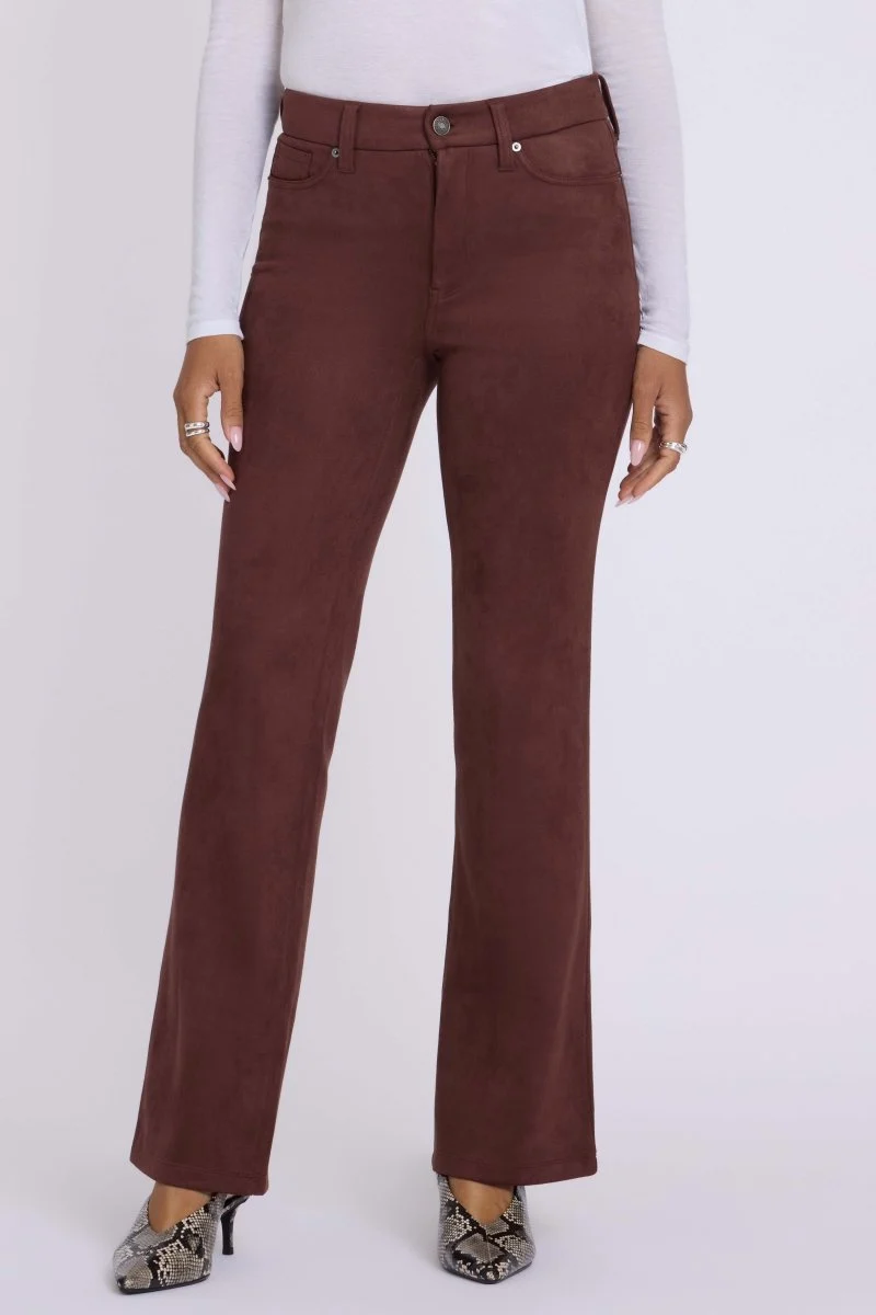 Brooklyn Bootcut Hose aus Velourslederimitat Sculpt-Her™ Kollektion | Chocolate Fondant