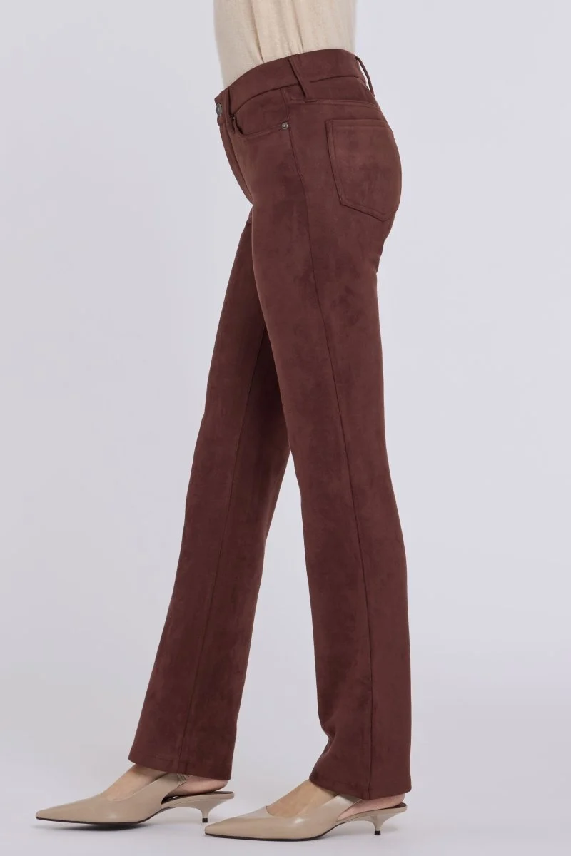 Marilyn Straight Hose aus Velourslederimitat – Sculpt-Her™ Kollektion | Chocolate Fondant