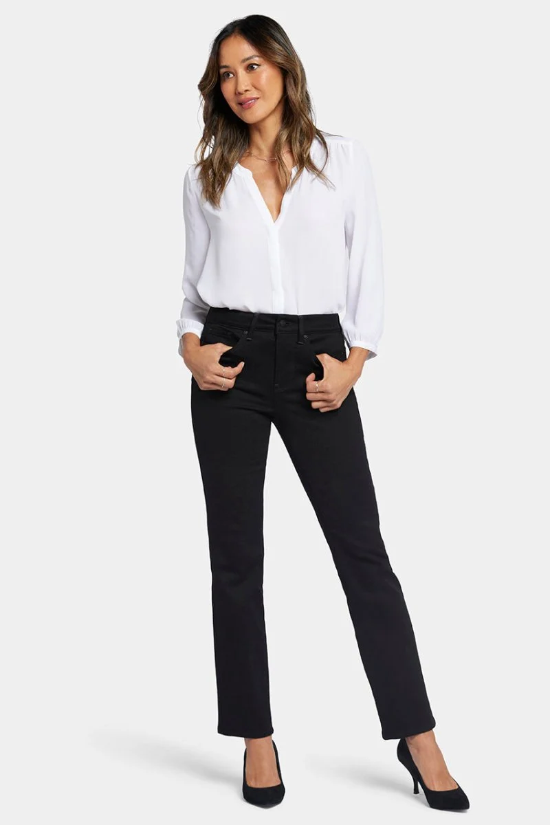 Ellison Straight Jeans mit hoher Taille | Black