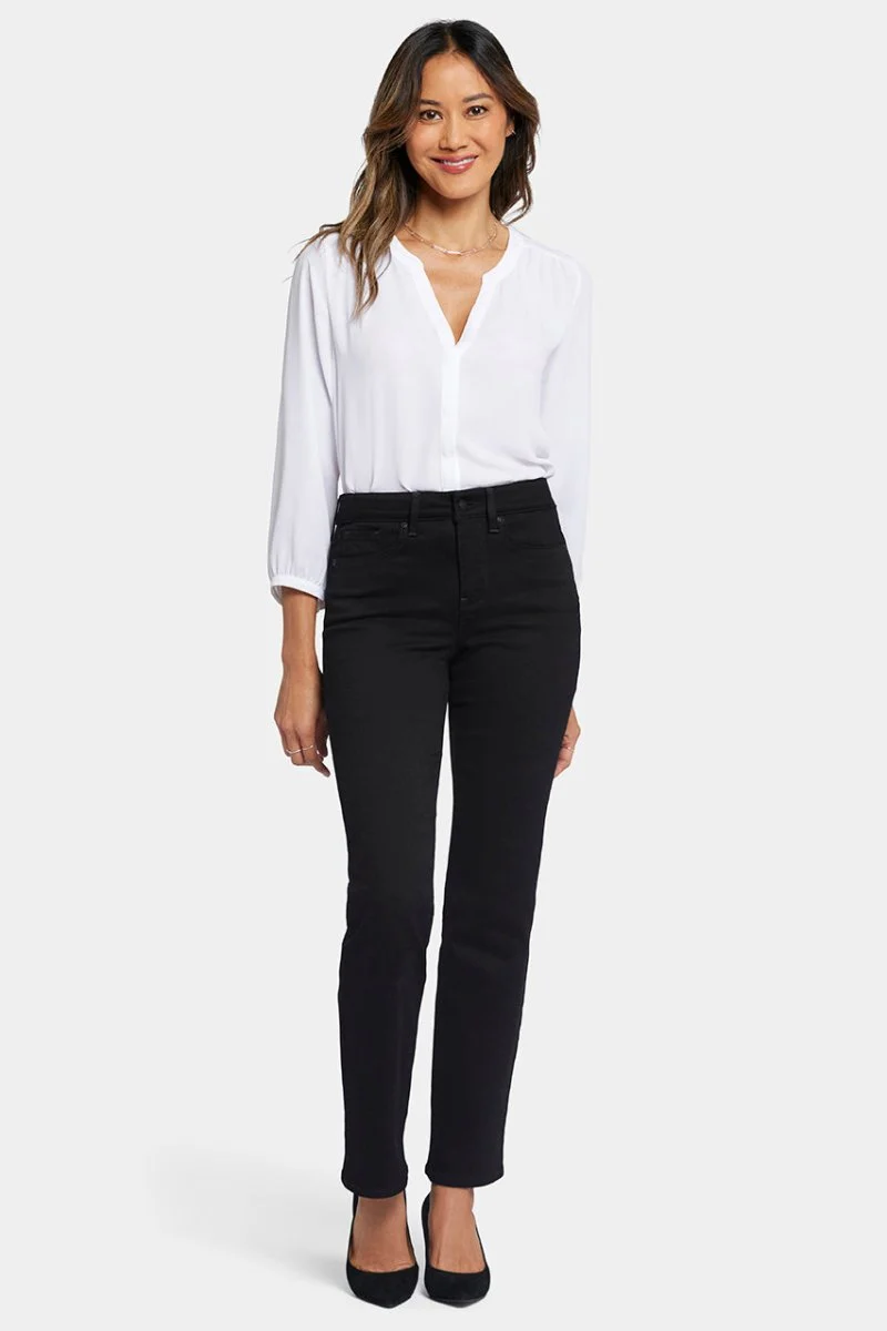 Ellison Straight Jeans mit hoher Taille | Black