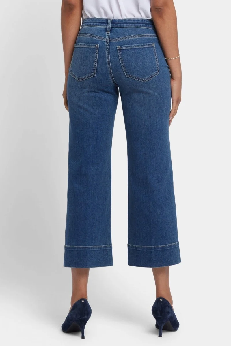 Teresa Wide Leg Knöcheljeans mit 3" Säumen | Valencia Surf