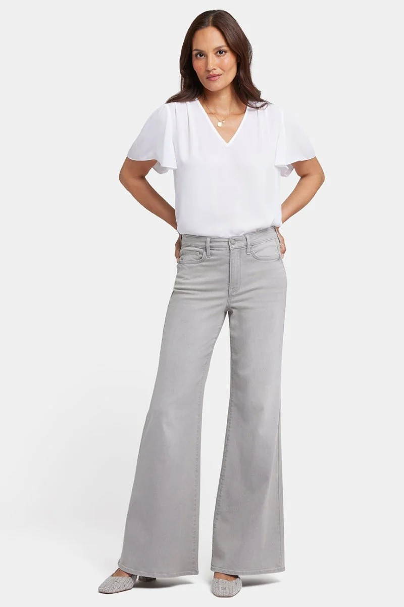Mia Palazzo Jeans mit hoher Taille | Grenada Mist