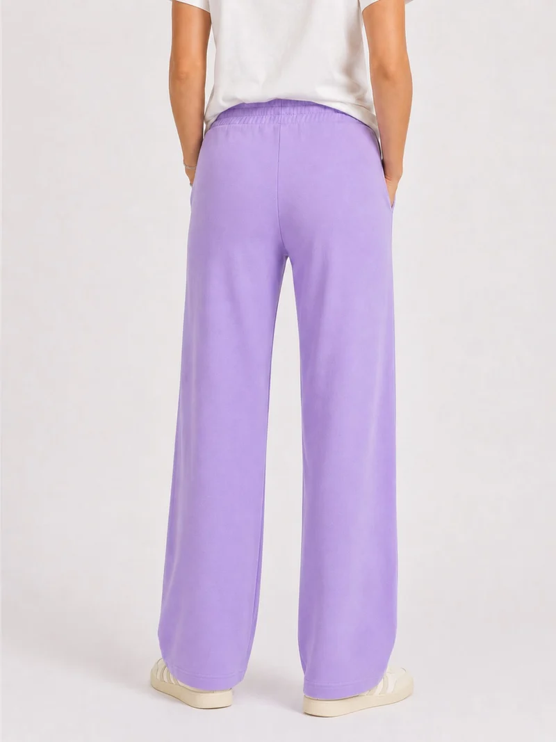 BOGILVY - EMMA, Wide Leg, Sweatpants, High-Waist, Light Purple
