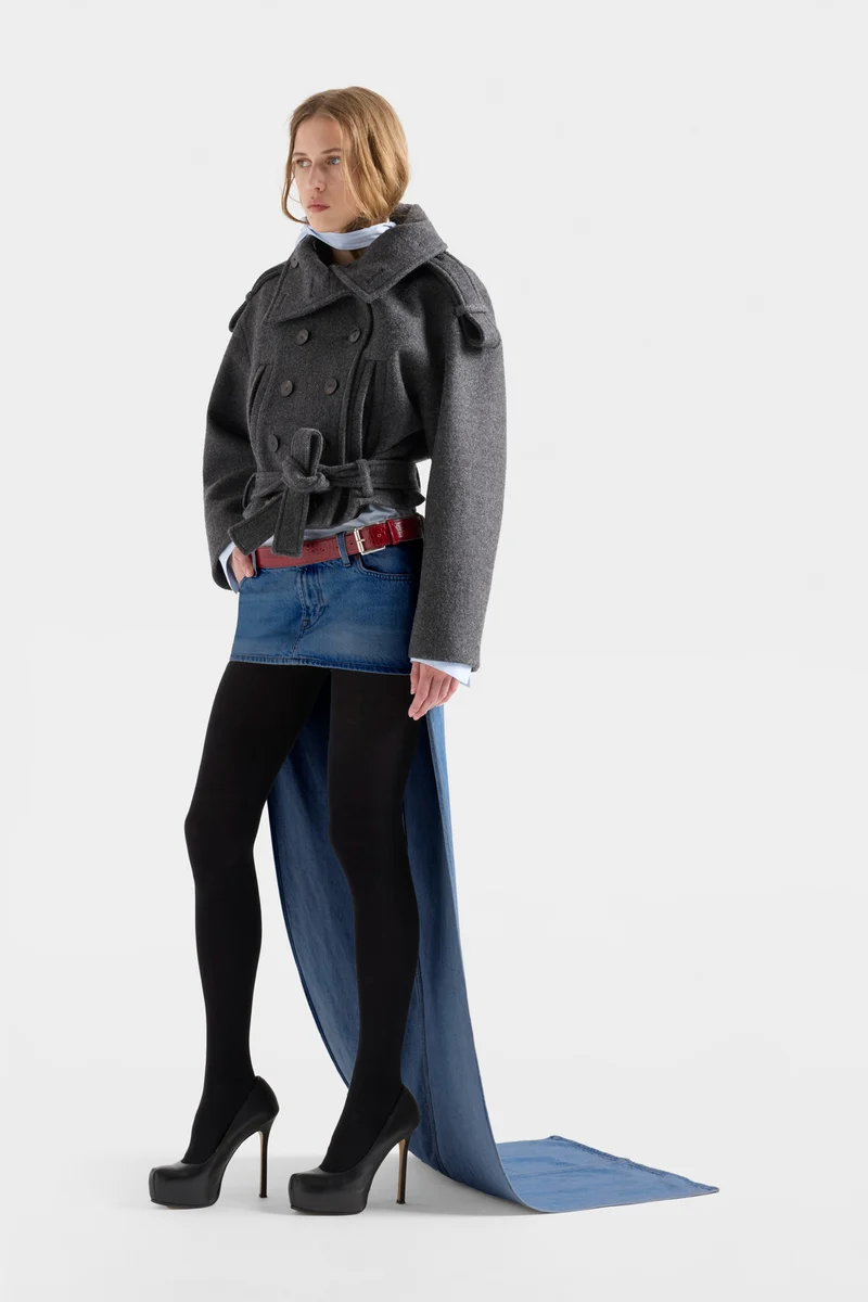ASYMETRIC MINI SKIRT in Denim Midtown