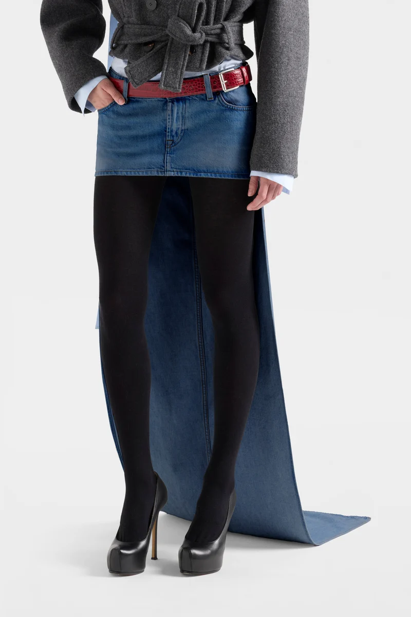 ASYMETRIC MINI SKIRT in Denim Midtown