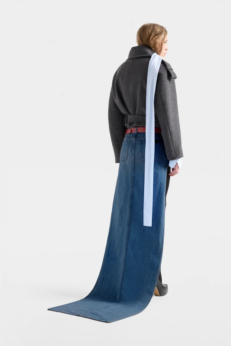 ASYMETRIC MINI SKIRT in Denim Midtown