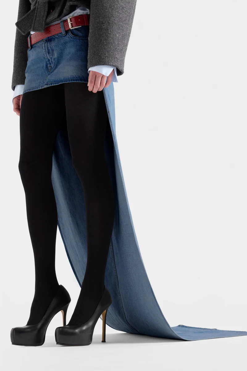 ASYMETRIC MINI SKIRT in Denim Midtown