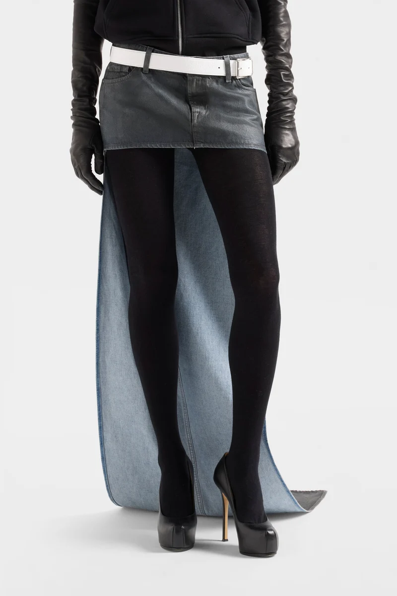 ASYMETRIC MINI SKIRT in Denim Nolita
